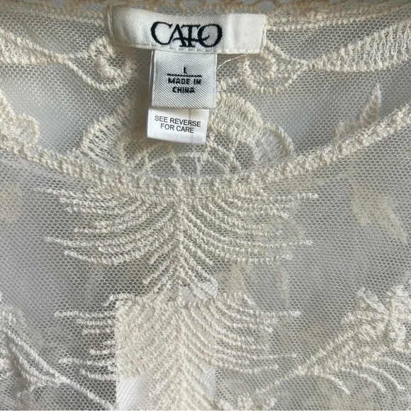 NWT Cato Delicate Lace Blouse - Large - Picture 9 of 14
